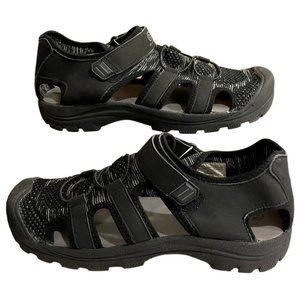 C9 By Champion Sandals Black Hiking Mountain Sport Cutout Hook Loop Mens Size 12